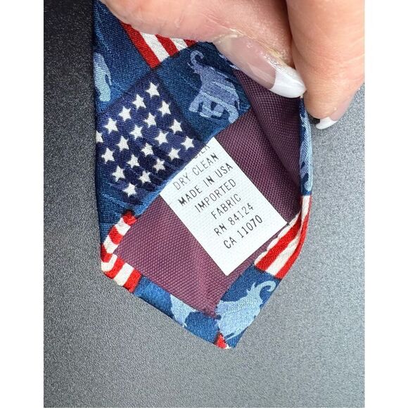 Republican Party Men’s Neck Tie by R M Style 100% Silk Vtg 1995 - Picture 2 of 6